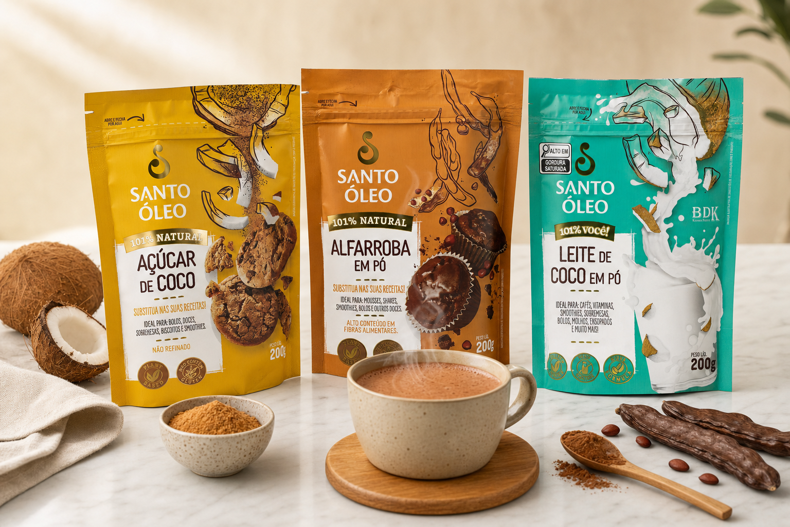 Kit Chocolate Quente Saudável da Santo Óleo: aconchego saudável para o Dia do Chocolate — Santo Óleo